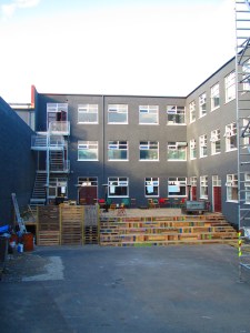 The back deck at KEX hostel